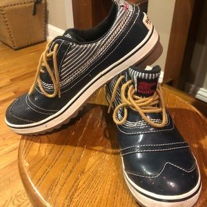 Sorel Oxford Navy and White striped Water Shoes